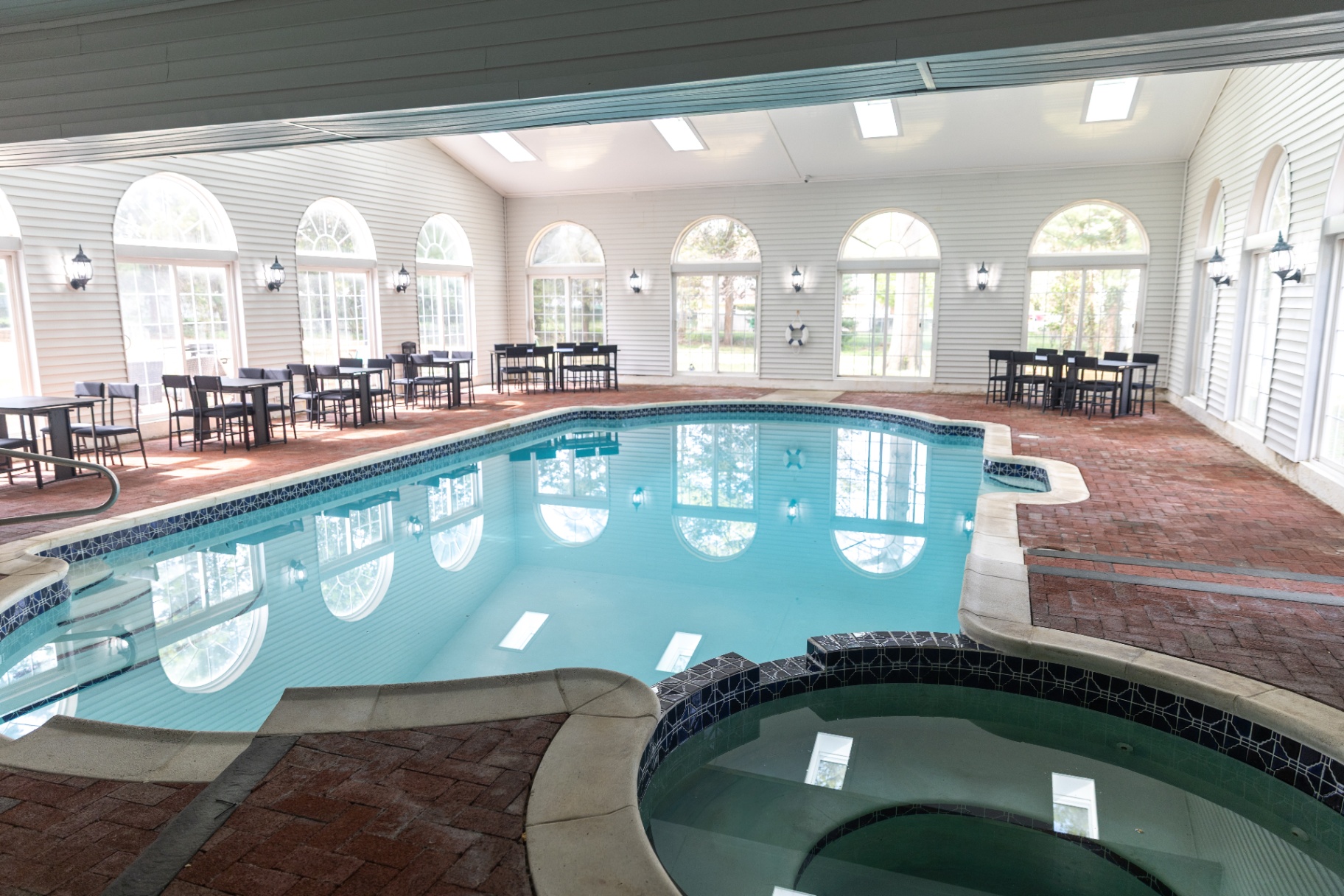Overview of the indoor pool facility